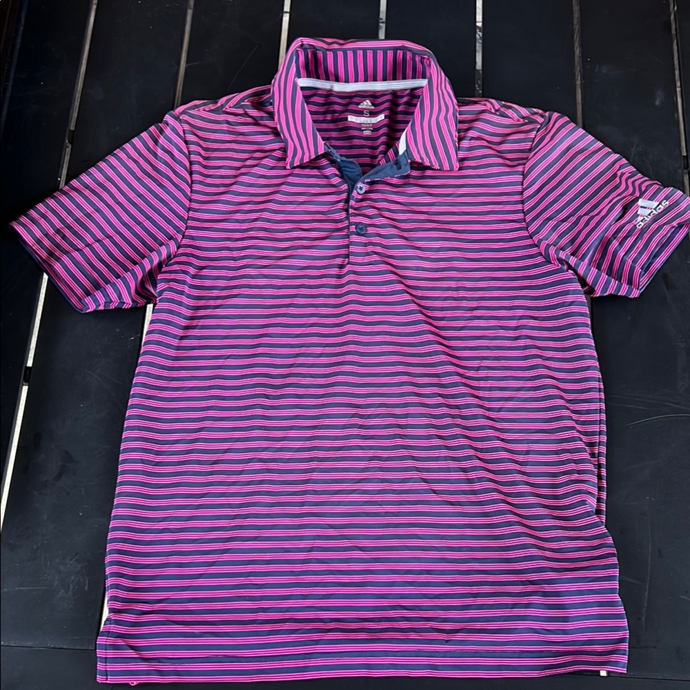 Adidas Purple Polo Shirt Sporty Design